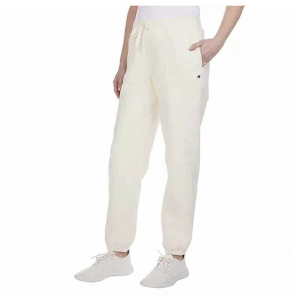 Champion Drawstring Reverse Weave Athletic Jogger Sweatpants New Cream Tan